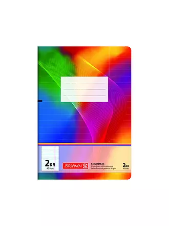 BRUNNEN VERLAG | Cuaderno A5 Rayado 10 mm 40 Hojas con margen de corrección | 